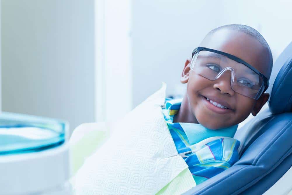 Young child waiting for dental care