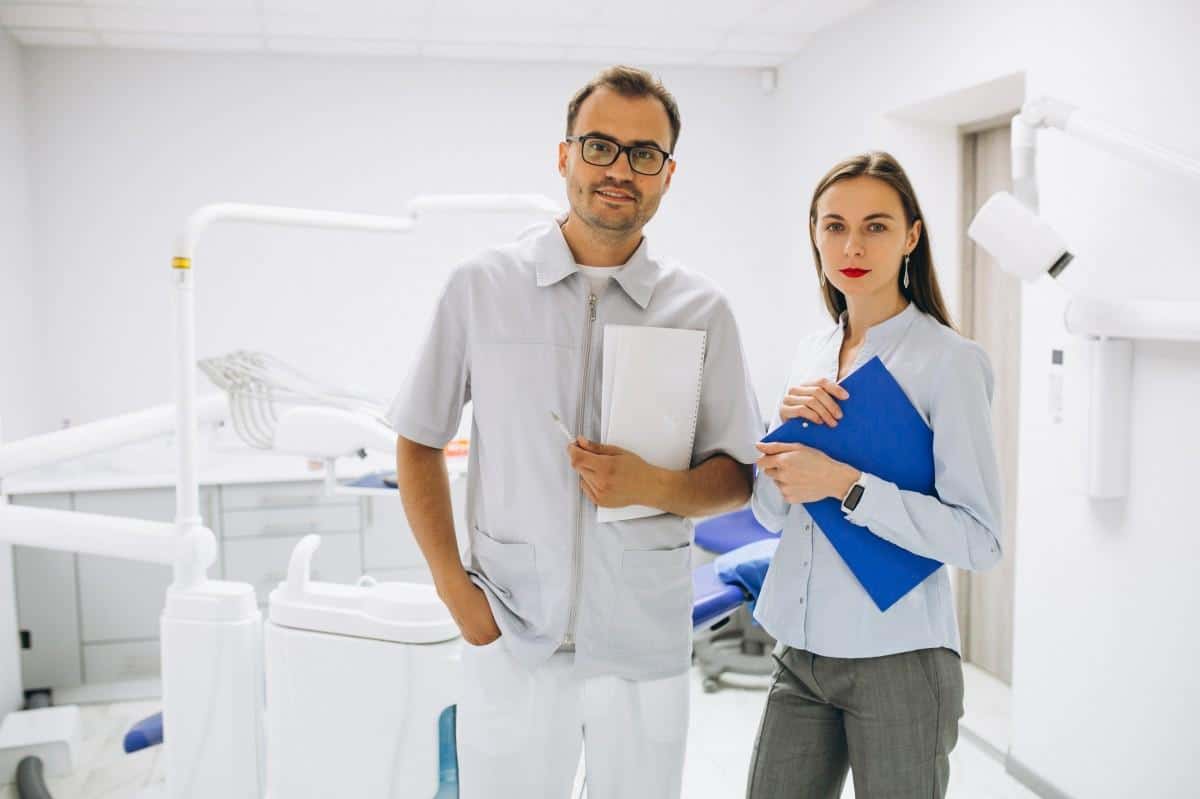 Dentist posing for camera